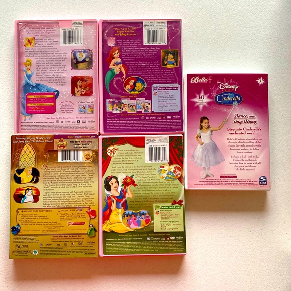 Disney Princess DVDs x4 + 1 - Picture 2 of 2